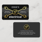 Gold Electrical Power Plugs Wiring 名刺 (正面/裏面)