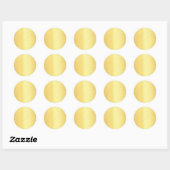 Gold Elegant Chic Template Blank Your Custom Text ラウンドシール (シート)