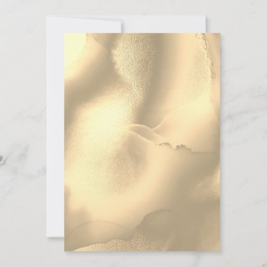 Gold Elegant Chic Wedding Invitation 招待状 (裏面)