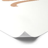 Gold Elegant Fairy Carriage Baby Shower Welcome  ポスター (角)