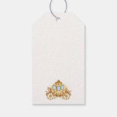 Gold Elegant Flower Prince Carriage Baby Shower  ギフトタグ (裏面)