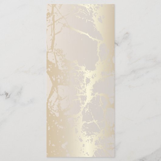  Gold Elegant Luxury Marble Abstract Wedding Menu  メニュー (裏面)