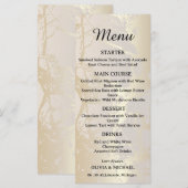  Gold Elegant Luxury Marble Abstract Wedding Menu  メニュー (正面/裏面)