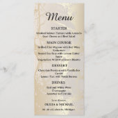  Gold Elegant Luxury Marble Abstract Wedding Menu  メニュー (正面)