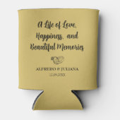 Gold Elegant Wedding Cheers to Love Can Cool 缶クーラー (正面)