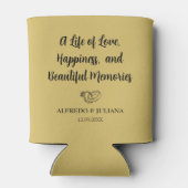 Gold Elegant Wedding Cheers to Love Can Cool 缶クーラー (裏面)