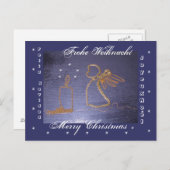 Gold - Engel Postkarte 4 sprach. シーズンポストカード (正面/裏面)