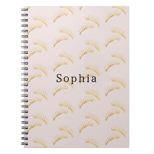 Gold Eyelashes ノートブック (正面)