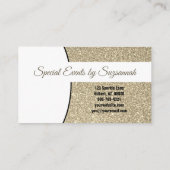 Gold Faux Glitter Custom Professional Head Shot 名刺 (裏面)