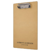 Gold Faux Leather Texture Design クリップボード (左)