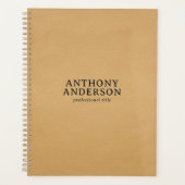 Gold Faux Leather Texture Design プランナー手帳 (正面)