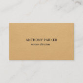 Gold Faux Leather Texture Design 名刺 (正面)