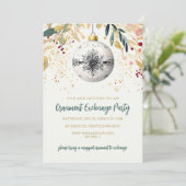 Gold Festive Ornament Exchange Christmas Party 招待状 (スタンド正面)