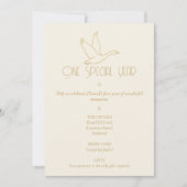 Gold Filigree Art Deco | Goose 1st Birthday 招待状 (正面)