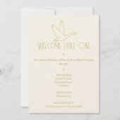 Gold Filigree Art Deco | Goose Baby Shower 招待状 (正面)