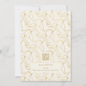 Gold Filigree Art Deco | Goose Baby Shower 招待状 (裏面)