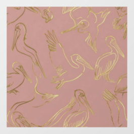 Gold Filigree Art Deco | Pelican Rose Quartz ウィンドウサイン