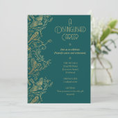 Gold Filigree Art Deco | Sparrow Retirement 招待状 (スタンド正面)