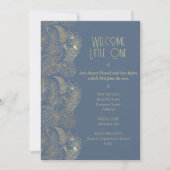 Gold Filigree Art Deco | Toucan Baby Shower 招待状 (正面)