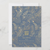 Gold Filigree Art Deco | Toucan Baby Shower 招待状 (裏面)