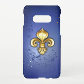 Gold Fleur de Lis on Blue Samsung Galaxyケース (裏面)