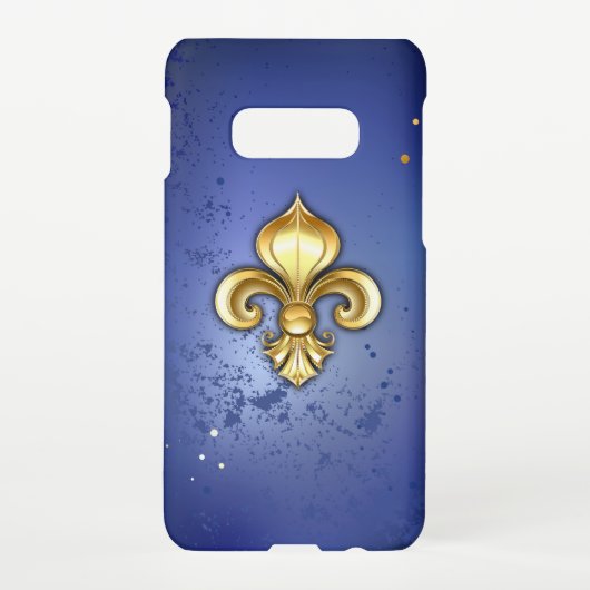 Gold Fleur de Lis on Blue Samsung Galaxyケース (裏面)