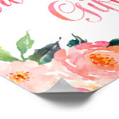 Gold Floral April Shower Cards and Gifts ポスター (角)