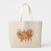 Gold Floral “Be Kind” Jumbo Tote – Friendly Bag ラージトートバッグ (裏面)