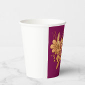 Gold Floral “Be Kind” Paper Cup – 8oz Custom Party 紙コップ (右)