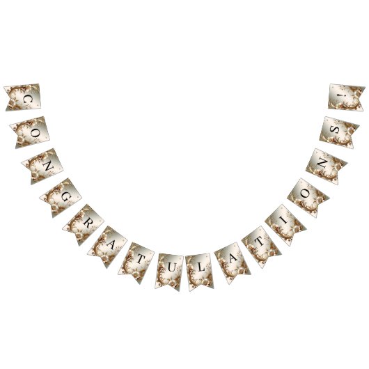 Gold Floral Bunting Flag バンティングフラッグ (全)