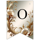 Gold Floral Bunting Flag バンティングフラッグ (第2の旗)