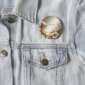 Gold Floral Button 缶バッジ (インサイチュ)