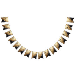 Gold Floral Embellishments Bunting Flag バンティングフラッグ