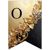 Gold Floral Embellishments Bunting Flag バンティングフラッグ (第2の旗)