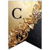 Gold Floral Embellishments Bunting Flag バンティングフラッグ (第1の旗)