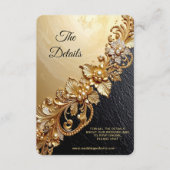 Gold Floral Embellishments Detail Enclosure エンクロージャーカード (正面)