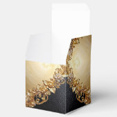 Gold Floral Embellishments Favor Box フェイバーボックス (オープン)