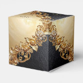 Gold Floral Embellishments Favor Box フェイバーボックス (裏面サイド)
