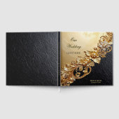 Gold Floral Embellishments Guest Book ゲストブック (全面)