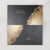 Gold Floral Embellishments Place Card プレイスカード (外部開封)