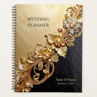 Gold Floral Embellishments Planner プランナー手帳