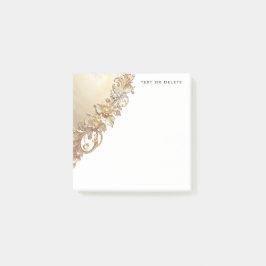Gold Floral Embellishments Post it Notes ポストイット