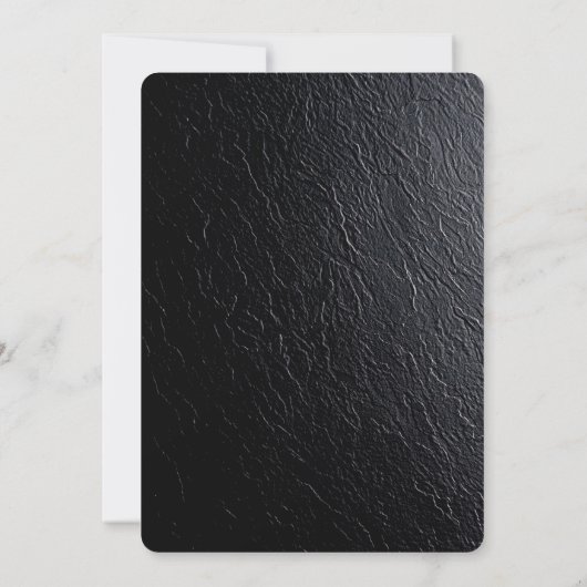 Gold Floral Embellishments Rehearsal Dinner 招待状 (裏面)