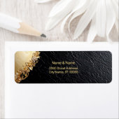 Gold Floral Embellishments Return Address Label ラベル (インサイチュ)