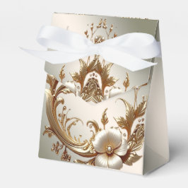 Gold Floral Favor Box フェイバーボックス
