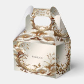 Gold Floral Favor Box フェイバーボックス (裏面サイド)