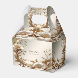 Gold Floral Favor Box フェイバーボックス