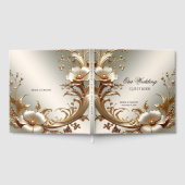 Gold Floral Guest Book ゲストブック (全面)