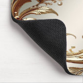 Gold Floral Mousepad マウスパッド (コーナー)