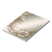 Gold Floral Notepad ノートパッド (回転)